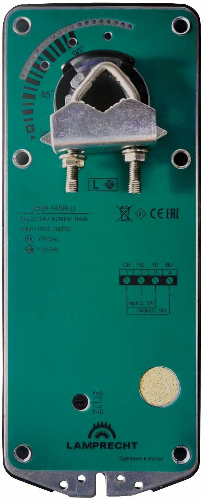 Электропривод для воздушных и водяных клапанов с возвратной пружиной LB24-10SR-U
