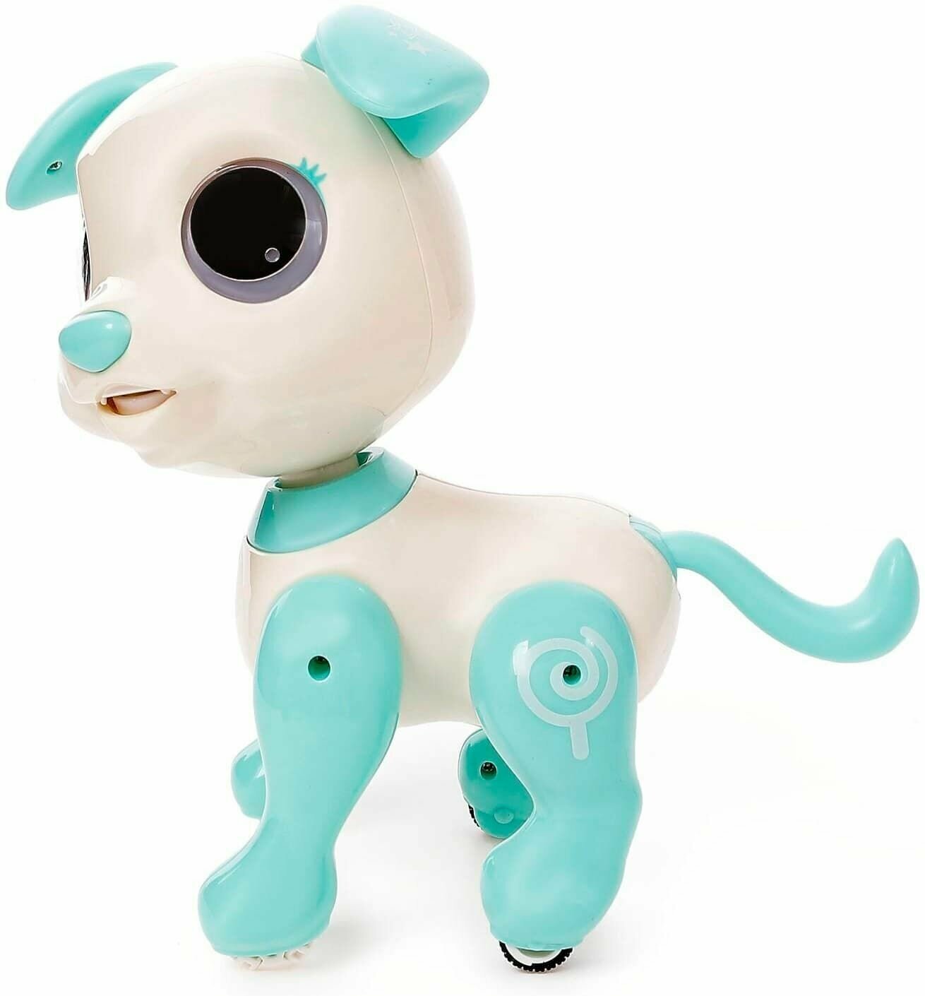 Робот-собака Питомец: Щенок, радиоуправляемый, интерактивный, работает от аккумулятора, цвет бирюзовый