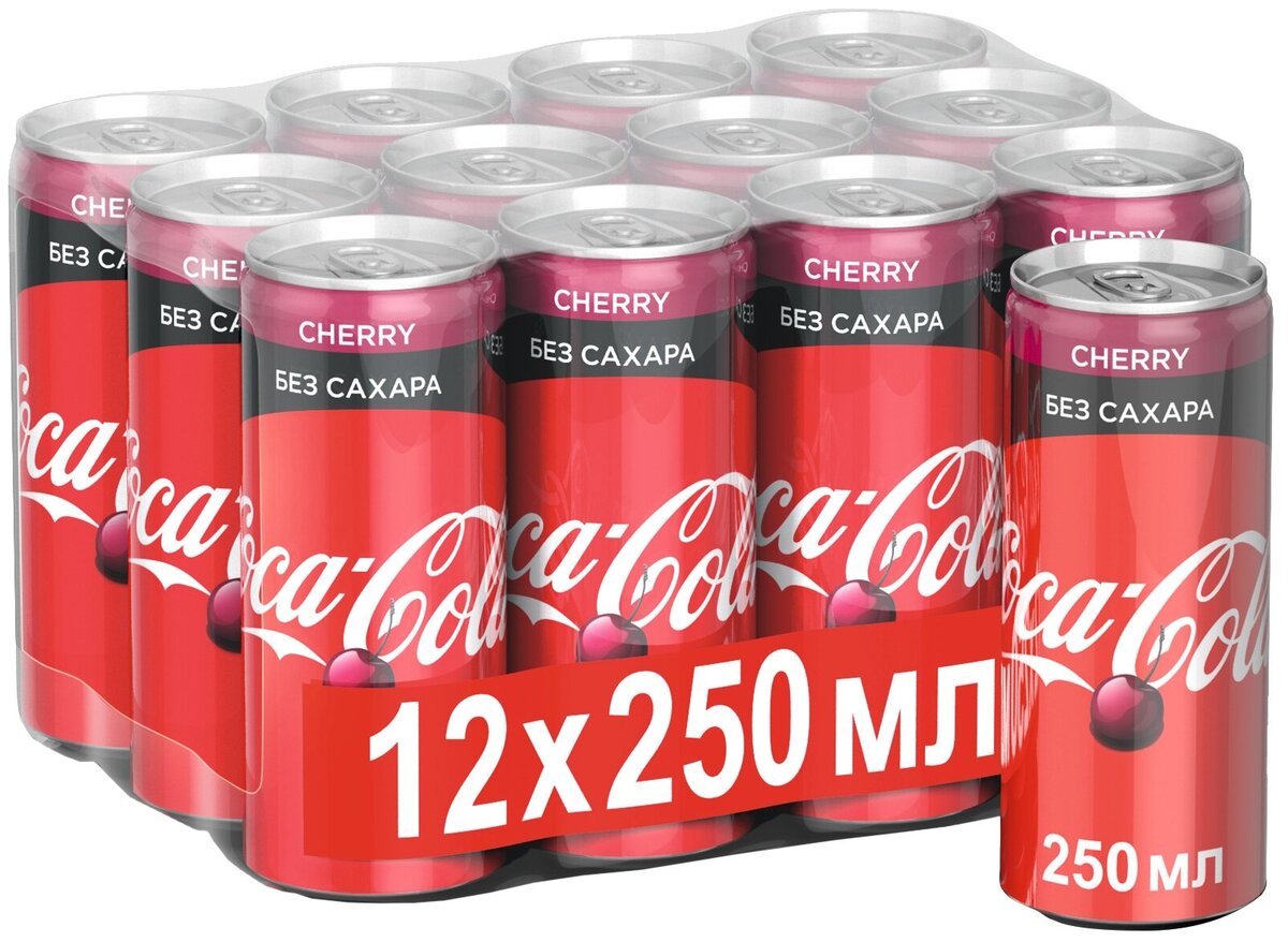 Важная информация о товаре Газированный напиток Coca-Cola Cherry Zero: опис...