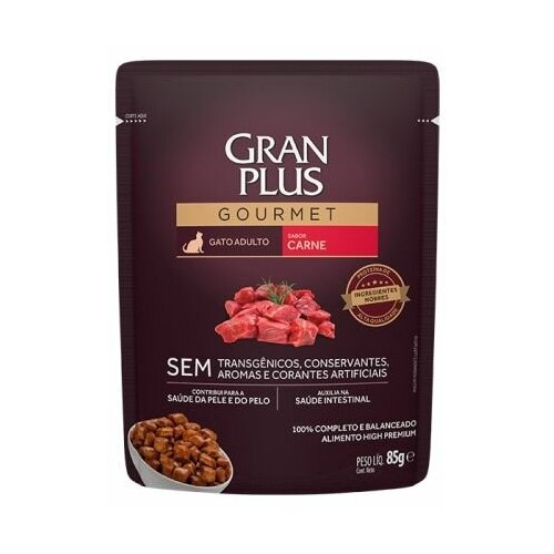 GRANPLUS Пауч для кошек Cat с Говядиной, 85 г