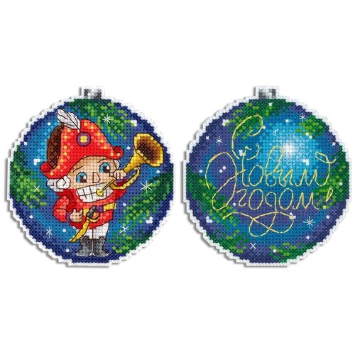 фото Набор для вышивания крестиком жар-птица "пора праздновать", 9*9 см