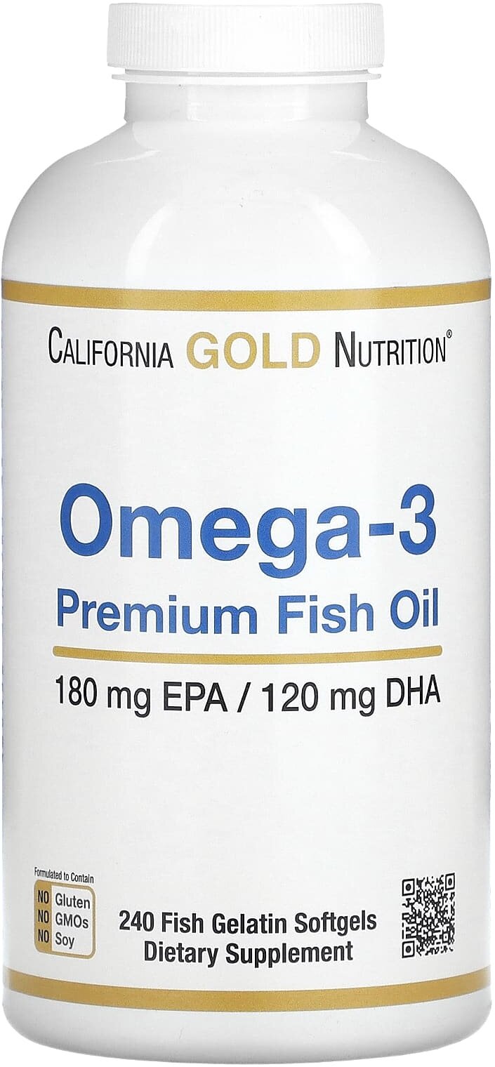 California Gold Nutrition Omega-3 Premium Fish Oil капс.