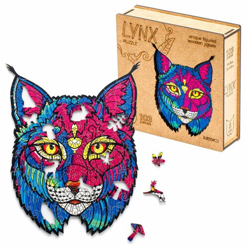 Пазл Zufa деревянный Рысь размер XL (271 деталь)