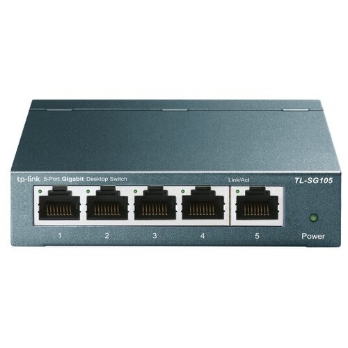 Коммутатор/ 5-port Desktop Gigabit Switch, 5 10/100/1000M RJ45 ports, metal case TL-SG105S