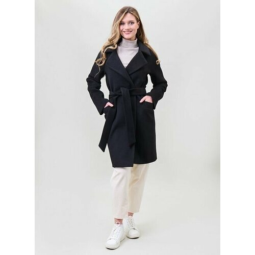 Пальто КАЛЯЕВ, размер 48, черный пальто утепленное 19 каляев размер 56 мята