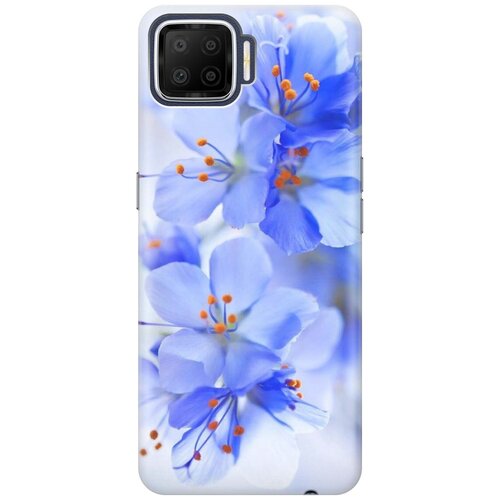 фото Cиликоновый чехол на oppo a73 / оппо а73 с принтом "лазурные орхидеи" gosso
