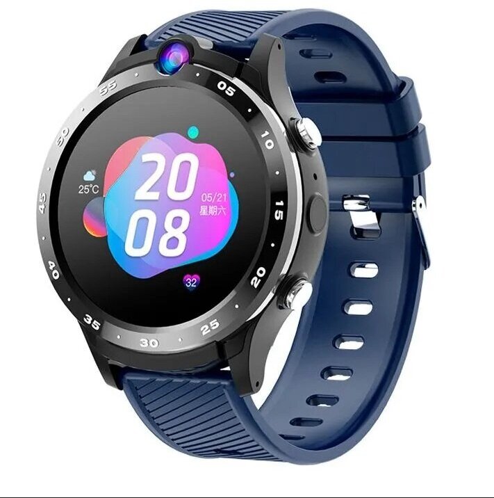 Детские умные смарт-часы Smart Baby Watch Y33 4G с поддержкой Wi-Fi и GPS, с видеозвонком и HD камерой (синий)