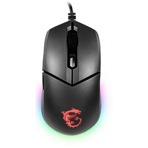 Мышь MSI Clutch GM11, черный мышь проводная gaming mouse msi clutch gm11 wired dpi 5000 symmetrical design rgb lighting white s12 0401970 cla