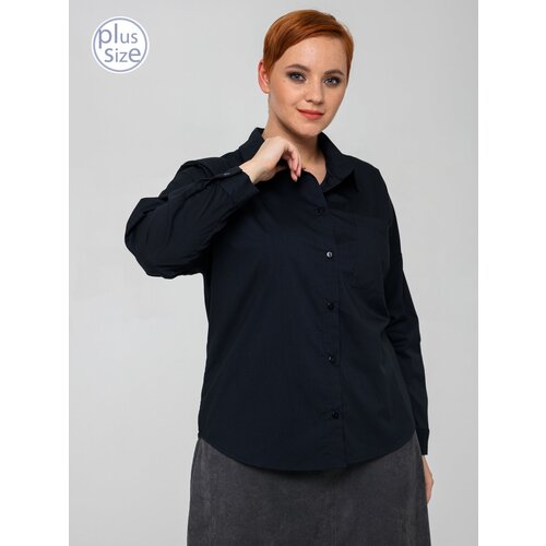 Рубашка женская Алтекс классическая оверсайз белая, размер 44