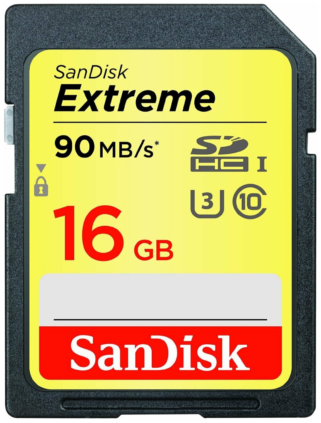 Карта памяти SDHC 16GB SanDisk Class10 Extreme UHS-I U3 (90 Mb/s)