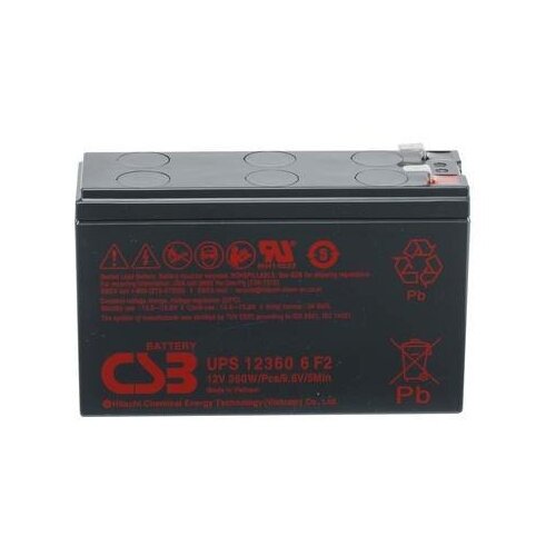 Аккумуляторная батарея CSB UPS 123606 12В 7.5 А·ч аккумуляторная батарея csb ups 123607 12в 7 5 а·ч