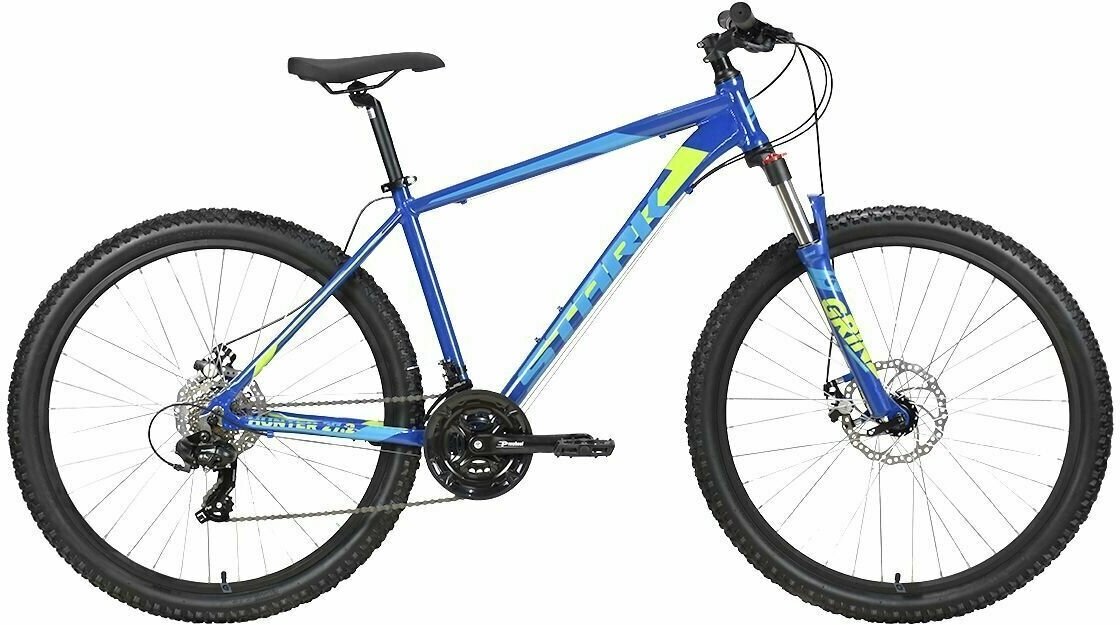 Велосипед Stark Hunter 27.2 D (2023) 18" насыщенный синий/голубой металлик
