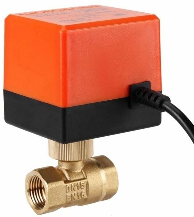 фото Кран шаровый с электроприводом 1/2" 220В