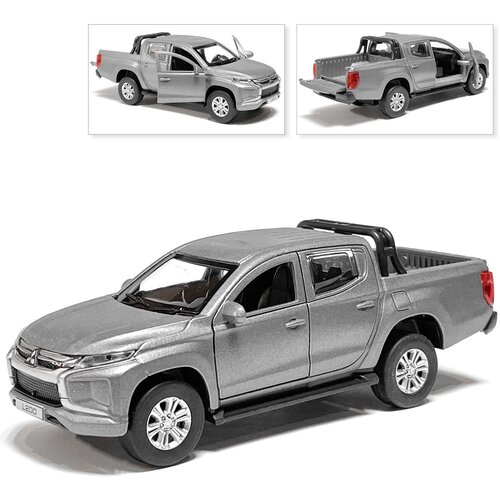 Машина Mitsubishi L200, инерционная, серый, Технопарк, 12 см