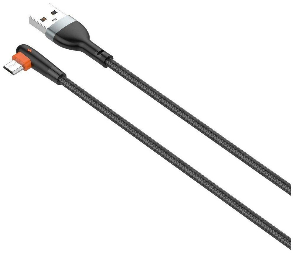 Аксессуар Ldnio LS561 USB - MicroUSB 2.4A 1m Black-Orange LD_C3800