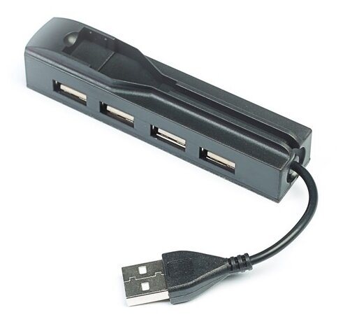 Комплект 2 штук, Разветвитель USB Ritmix CR-2406 black (USB хаб) на 4 порта USB (15119260)