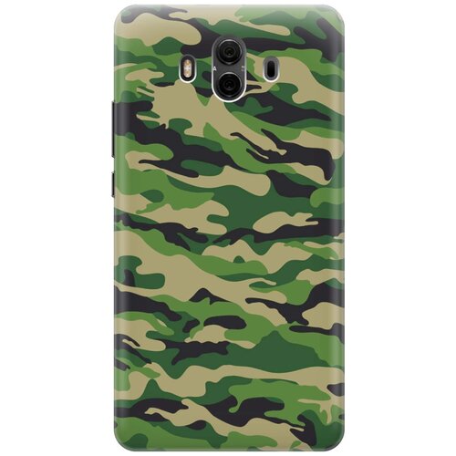 фото Cиликоновый чехол на huawei mate 10 / хуавей мейт 10 с принтом "темно-зеленое хаки" gosso