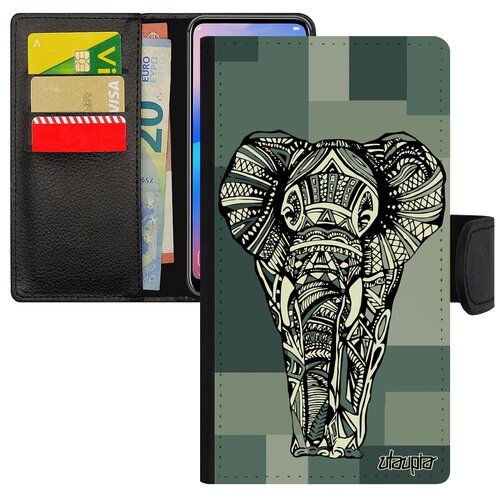 фото Чехол книжка на мобильный iphone se 2020, "слон" саванна африканский utaupia