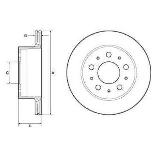фото Тормозной диск delphi bg4796c для fiat ducato