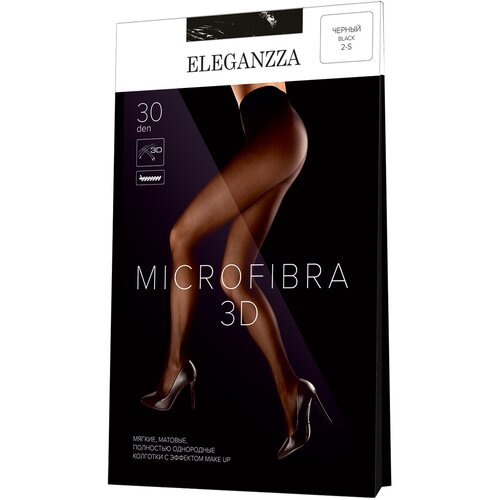 Колготки  ELEGANZZA Колготки Eleganzza Microfibra 3D, 30 den, размер S, зеленый