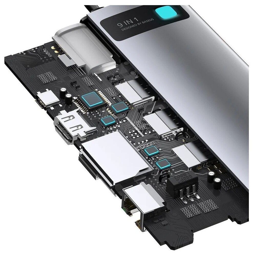 USB-концентратор Baseus CAHUB-CU0G разъемов: 9