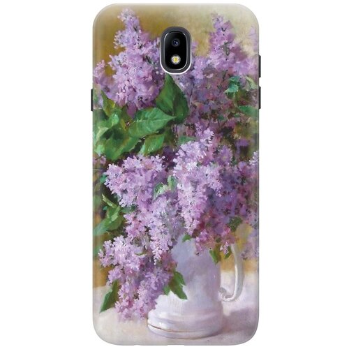 фото Gosso ультратонкий силиконовый чехол-накладка для samsung galaxy j7 (2017) с принтом "букет сирени"