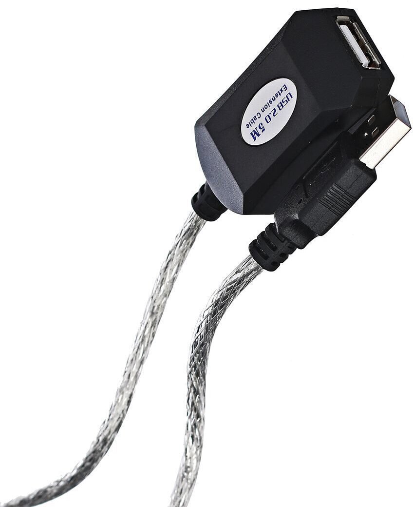 VCOM USB 2.0 Type-AM - USB 2.0 Type-AF 5м Кабель-адаптер ACU823-5M