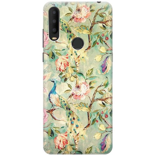 фото Cиликоновый чехол на alcatel 3x (2019) / алкател 3х 2019 с принтом "винтажный цветочный паттерн" gosso