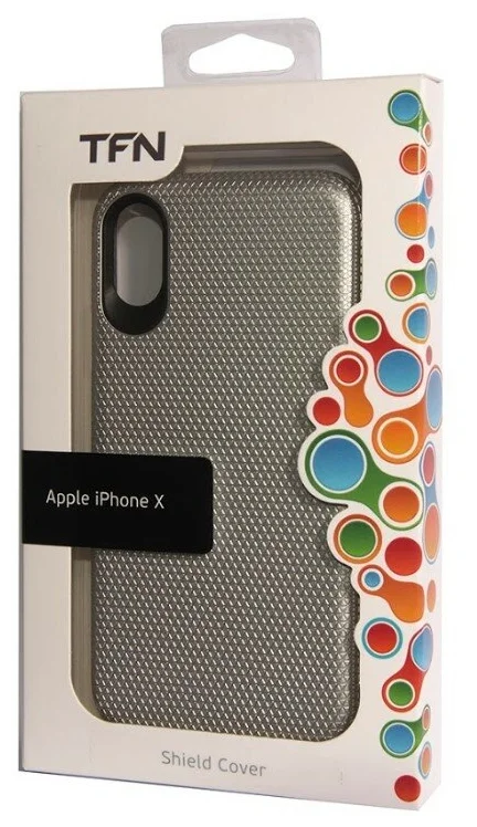 Защитный силиконовый чехол TFN для iPhone X, Shield, серебро (TFN-RS-07-008SHSL)
