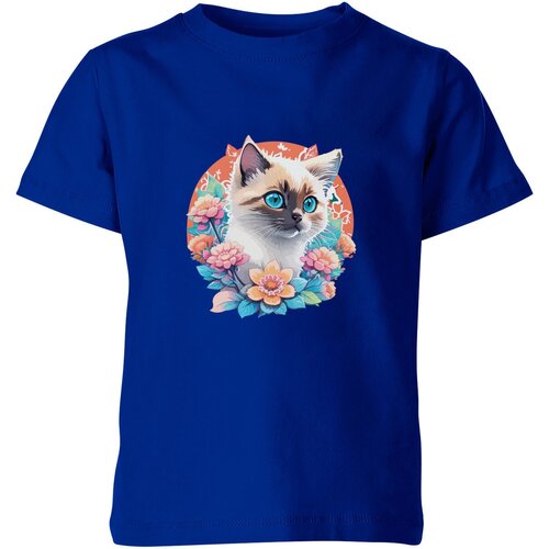 Футболка Us Basic, размер 8, синий мужская футболка cиамский котёнок s белый