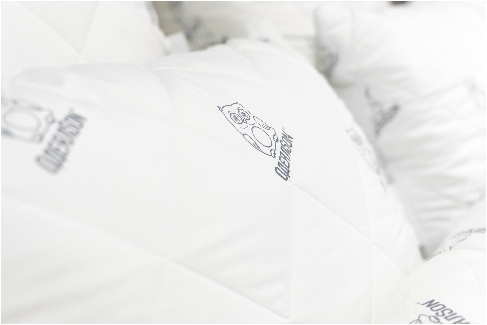 Одеяло белое Стеганое евро 200х220 ТМ "ОдеялSon" серия Сова всесезонное гипоаллергенное для сна и отдыха / Мягкий сон / в подарок - фотография № 11