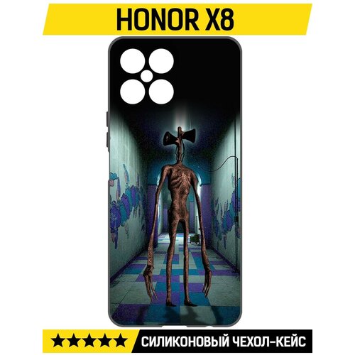 Чехол-накладка Krutoff Soft Case Хаги Ваги - Сиреноголовый для Honor X8 черный чехол накладка krutoff soft case хаги ваги сиреноголовый для honor x7 черный