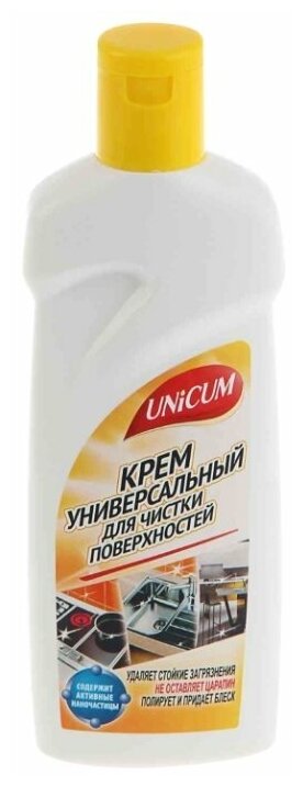 Unicum крем для чистки поверхностей Универсальный 380 мл - фотография № 4