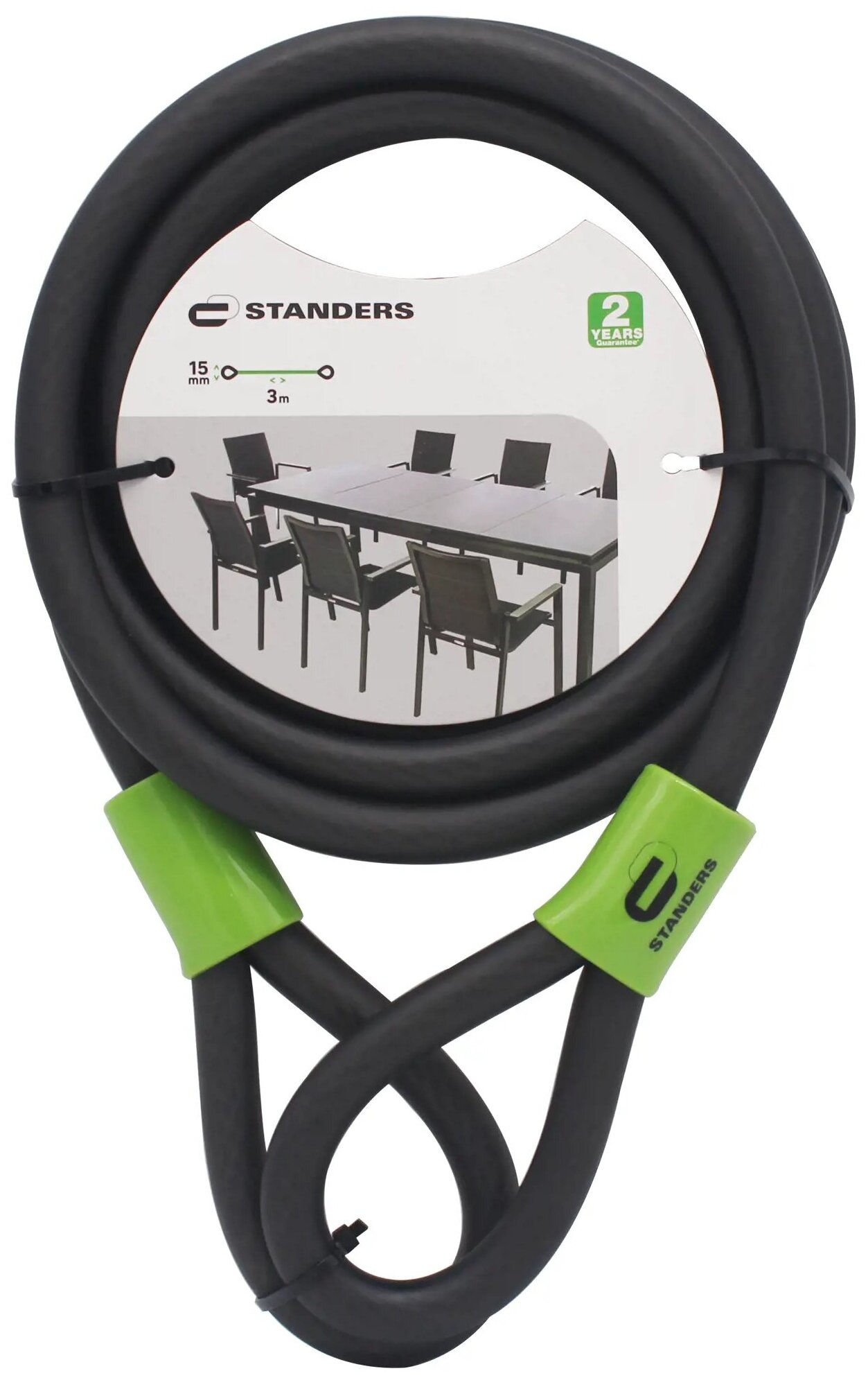 фото Трос|цепь для велосипеда Standers 15 мм 300 см