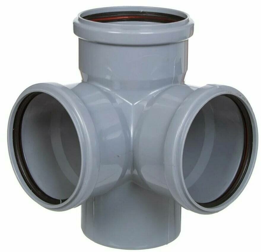 фото Канализационная крестовина двухплоскостная 110х110х110 мм, 90°