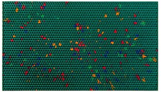 Ляпко массажный коврик Большой, шаг игл 7.0 мм 48x27.5 см, зеленый