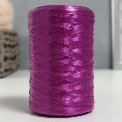 Пряжа - Для вязания мочалок, 100% полипропилен, 400м/100гр, №2-3, цвет сливовый, 5 шт.