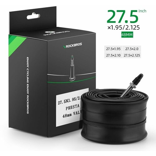 Велокамера 2751952125 FV48L ниппель Presta Rockbros 590₽