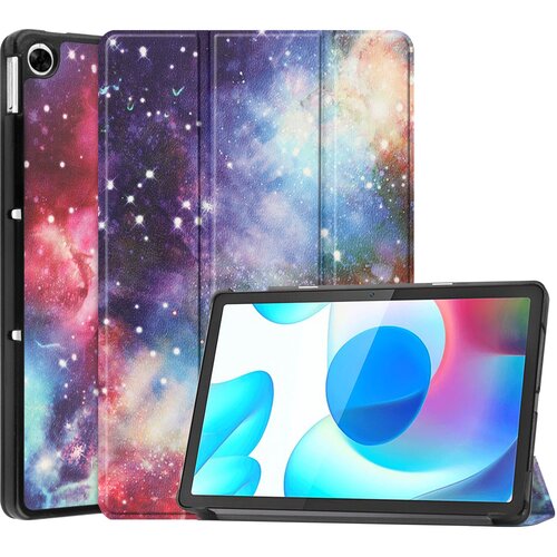Чехол для планшета Realme Pad 10.4 дюйма (RMP2102/RMP2103), с магнитом и красивым рисунком (Космос) синий