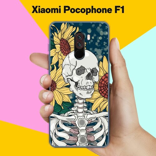 Силиконовый чехол на Xiaomi Pocophone F1 Череп 13 / для Сяоми Покофон Ф1 силиконовый чехол на xiaomi pocophone f1 молния для сяоми покофон ф1