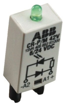 фото ABB CR-P/M-62V Светодиод зеленый 6-24V AC/DC для реле CR-P, CR-M