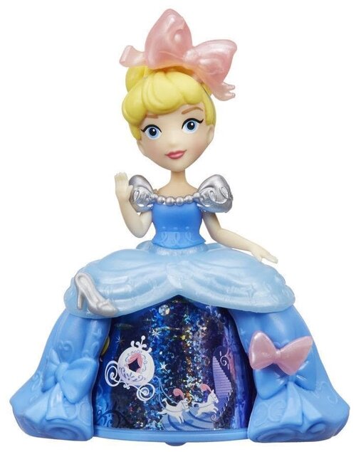 Кукла Hasbro Disney Princess Маленькое королевство Золушка в волшебном платье, 8 см, B8965 разноцветный
