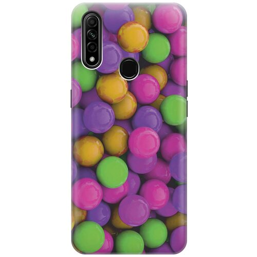 фото Cиликоновый чехол на oppo a31 / оппо а31 с принтом "разноцветные драже" gosso