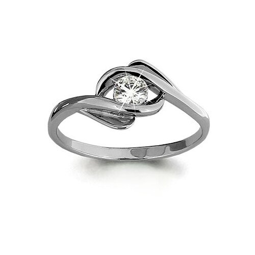 фото Кольцо diamant online, белое золото, 585 проба, бриллиант, размер 16.5, бесцветный