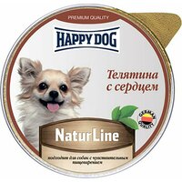 Happy Dog Консервы паштет из телятины с сердцем для собак 125 г х 10 шт.