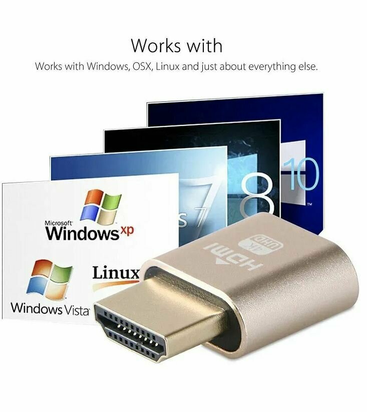 Эмулятор монитора / виртуальный дисплей HDMI Display для майнинга — фото 5