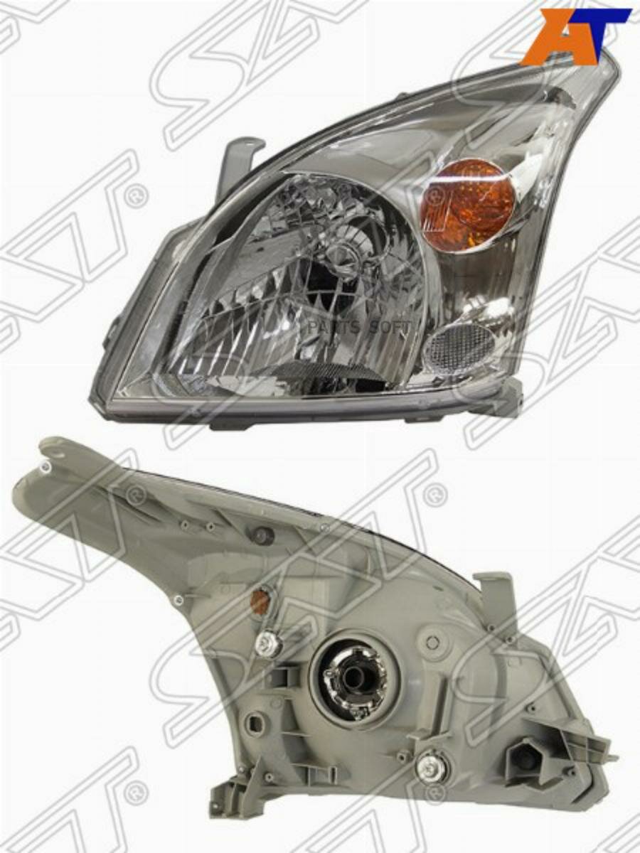 Фара Toyota Land Cruiser Prado (J120) 02-09 (Слева/ Галоген/ С электрокорректором) SAT ST-212-11D7L | цена за 1 шт