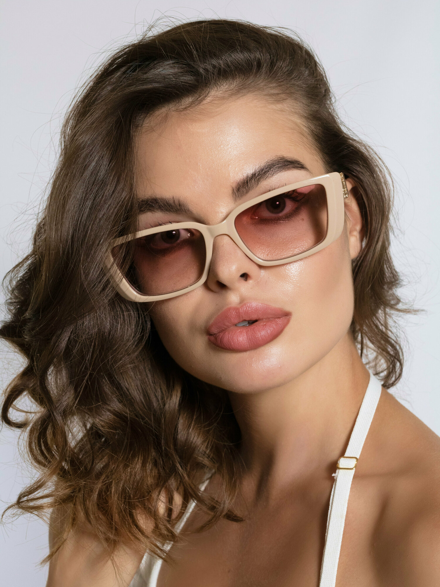Очки для зрения женские +1,5 Готовые корригирующие очки в стильной оправе с тонированными линзами