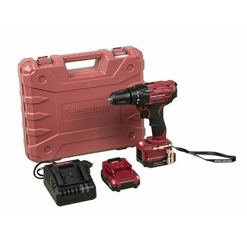 Дрель-шуруповерт аккумуляторная Энергомаш гарант ДШ1-14Л 14В 2 скорости 2 акк Li-Ion 20Ач быстрая зарядка подсветка кейс 696000₽