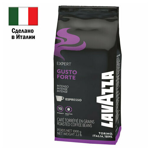 Кофе в зернах LAVAZZA "Gusto Forte Expert", 1000 г, вакуумная упаковка, 2868